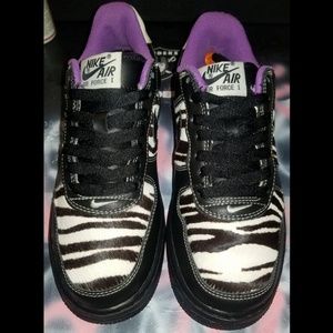 Nike Air Force 1 Sz 7 Zebra